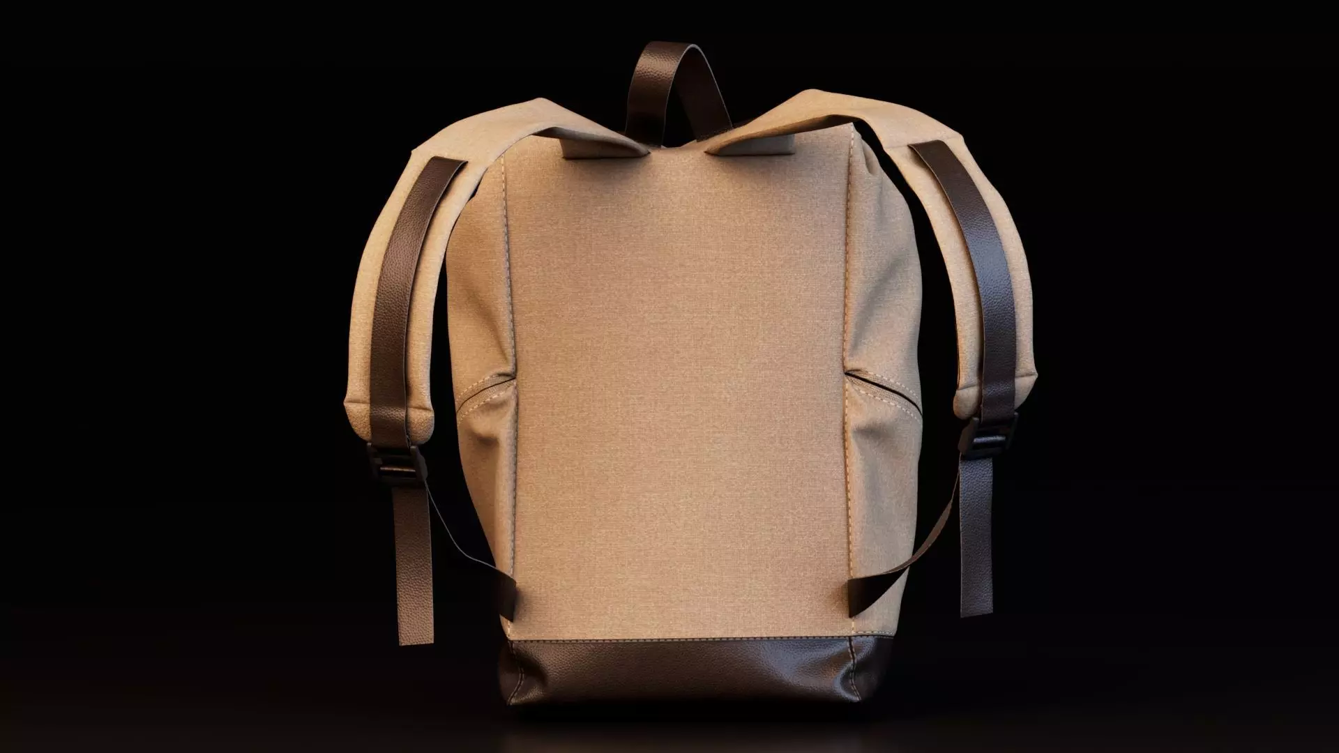 Canvas Backpack 3D model_6