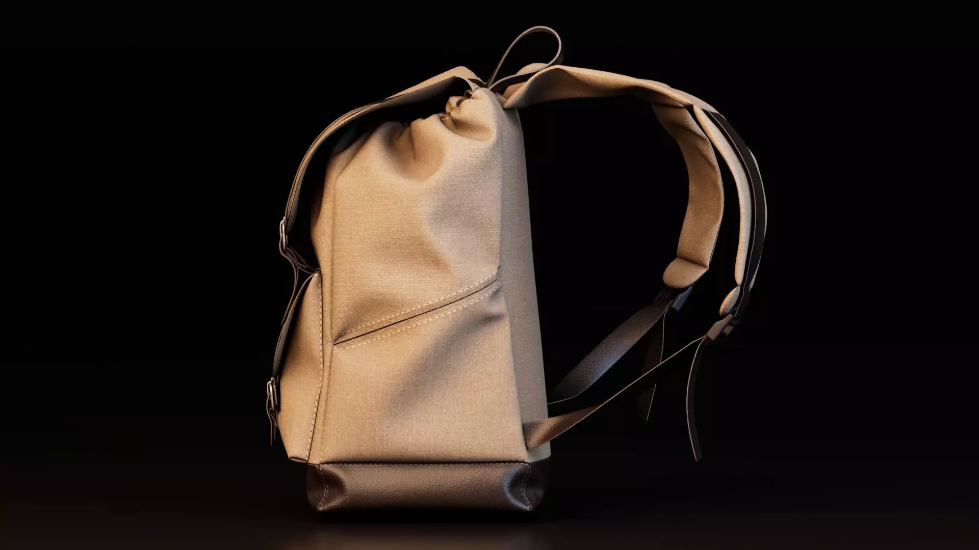 Canvas Backpack 3D model_5