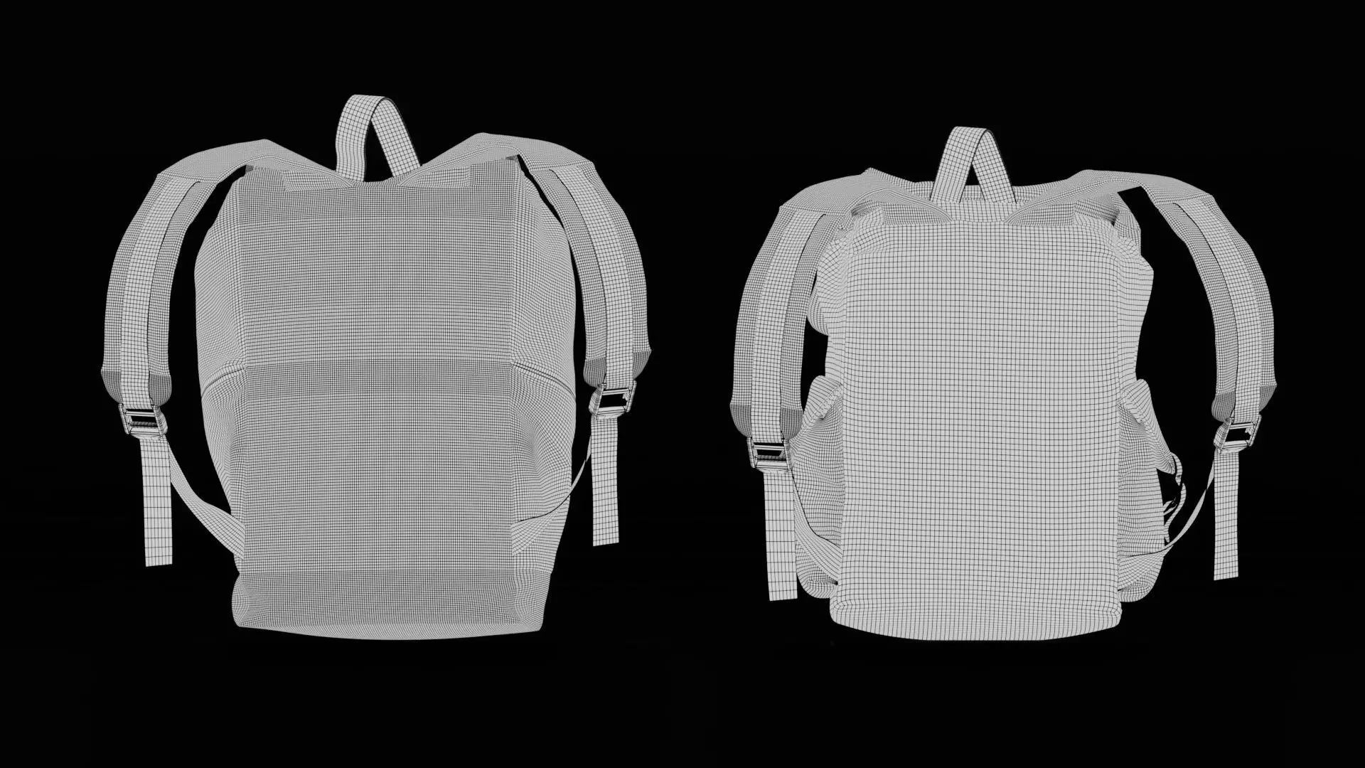 Canvas Backpack 3D model_13