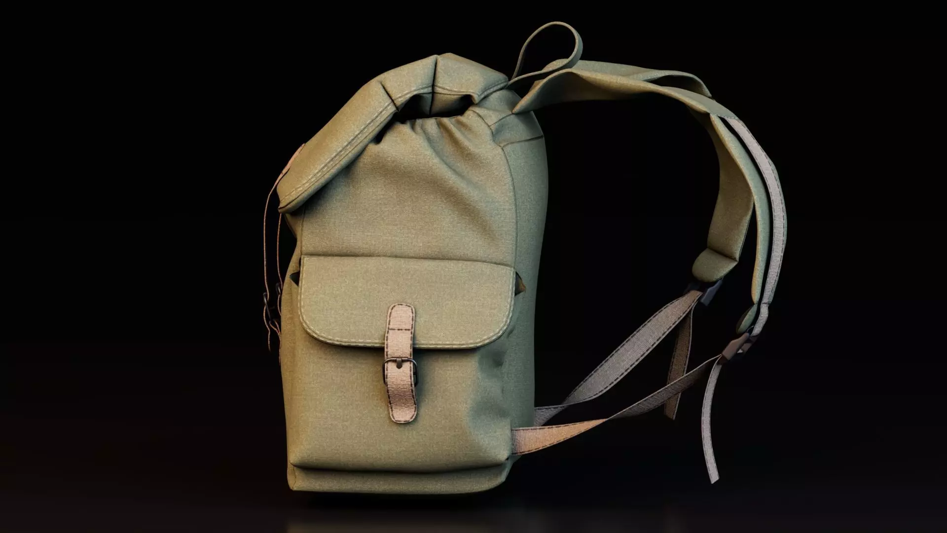 Canvas Backpack 3D model_8