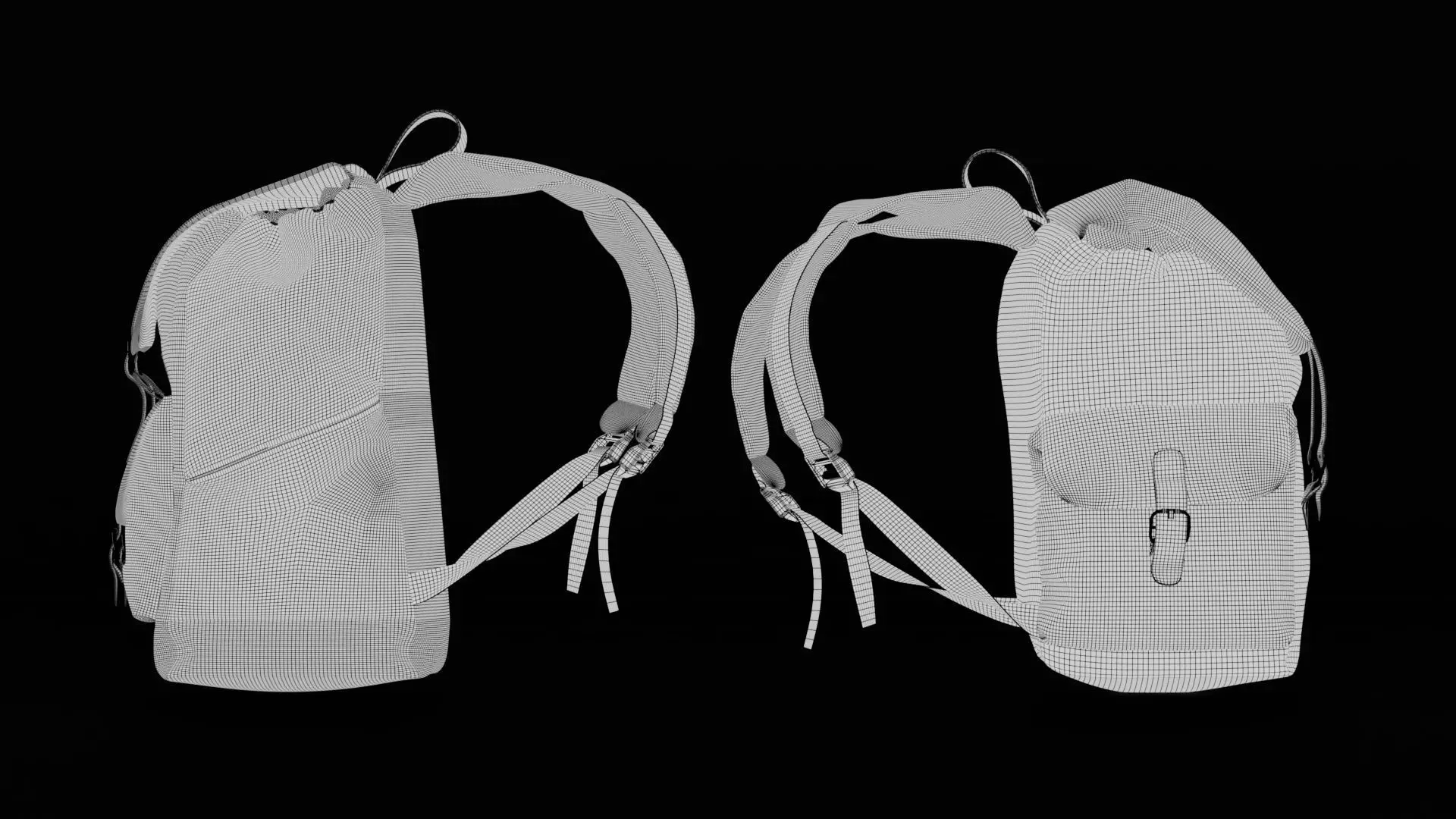 Canvas Backpack 3D model_12