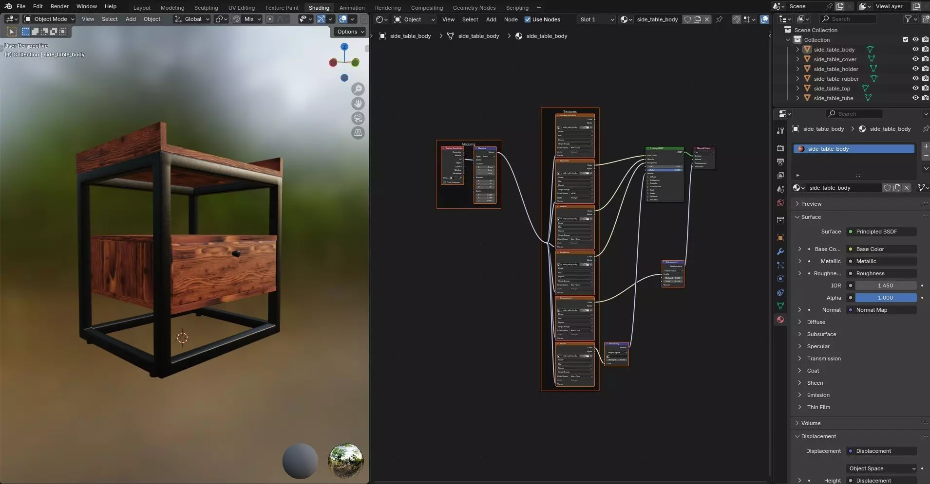 Side Table CG66 3D model_12