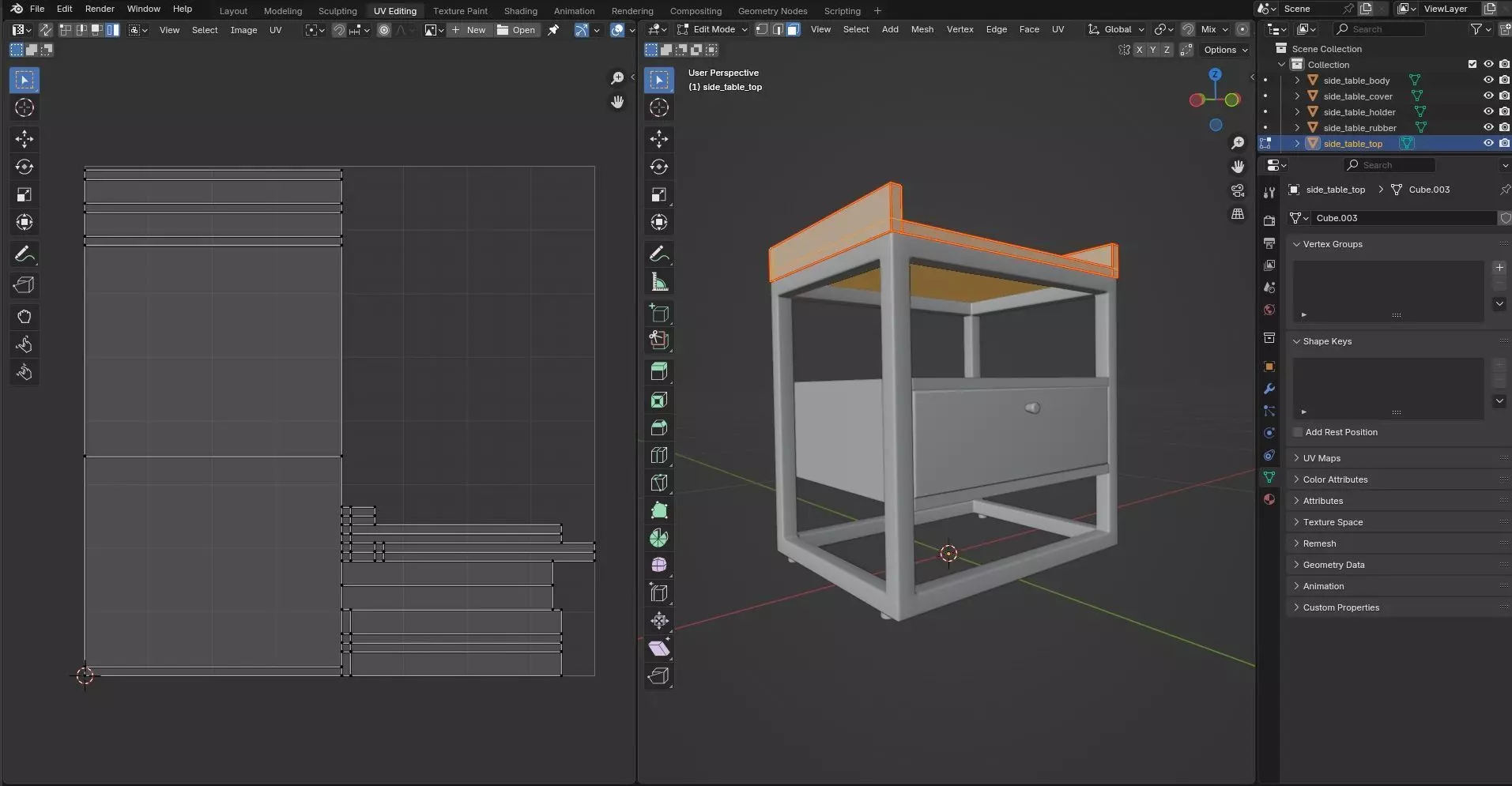 Side Table CG66 3D model_11