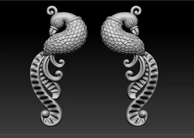 peacock 3D print model