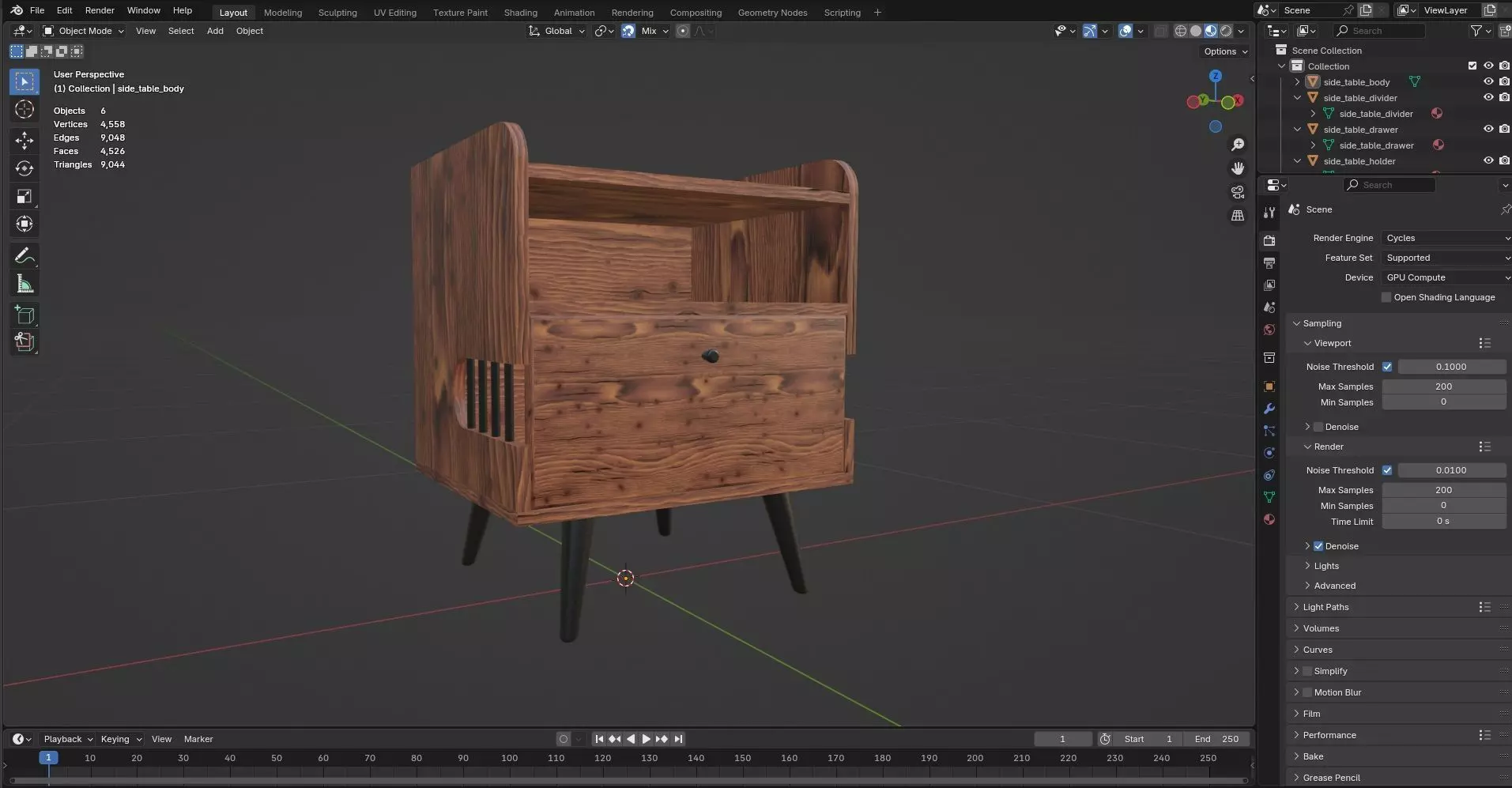 Side Table CG67 3D model_8