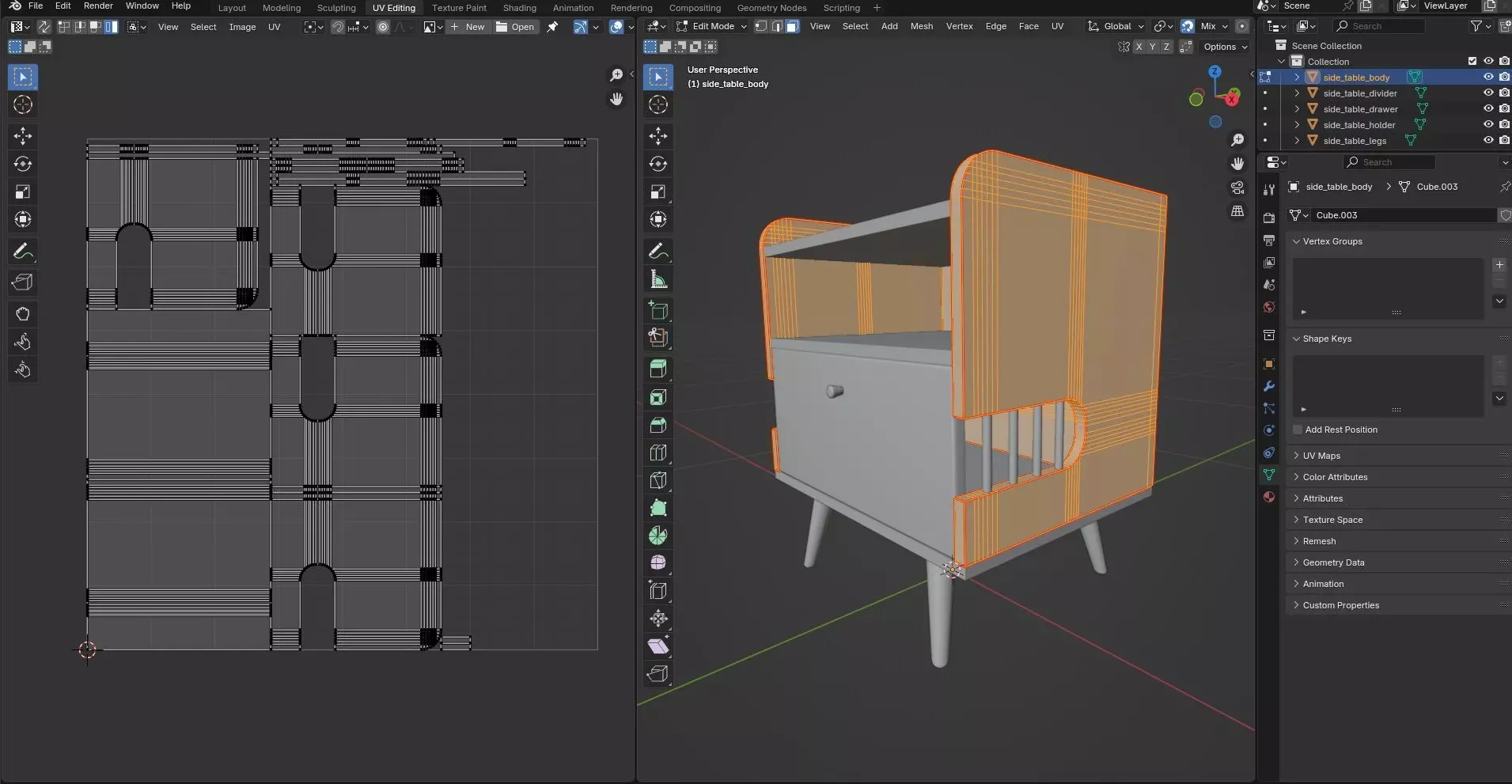 Side Table CG67 3D model_9