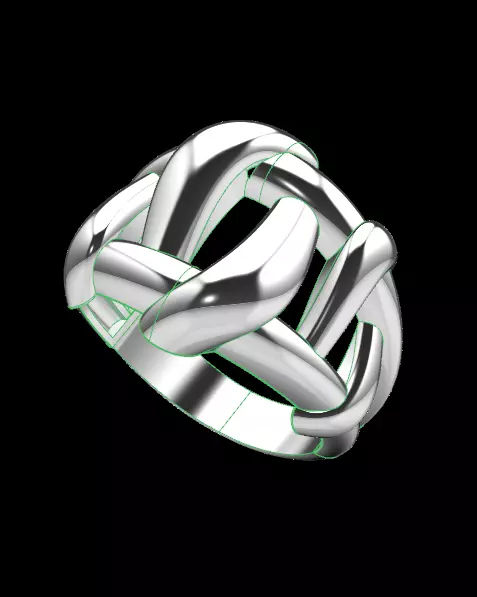 gold ring 3D print model_2