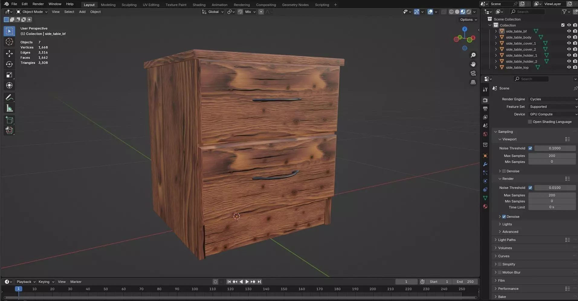 Side Table CG68 3D model_8