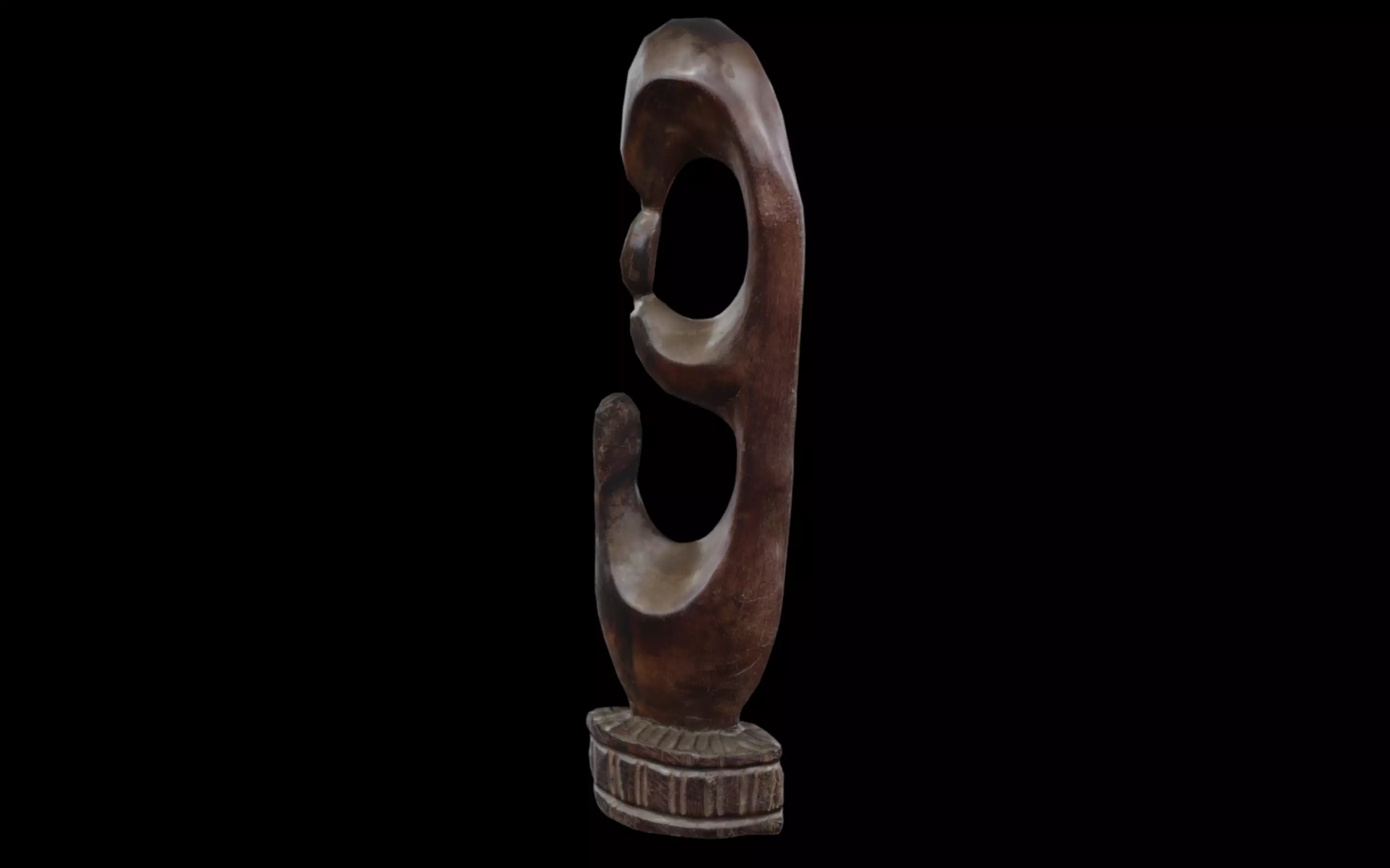 Abstract Mother-Child Low-poly 3D model_0