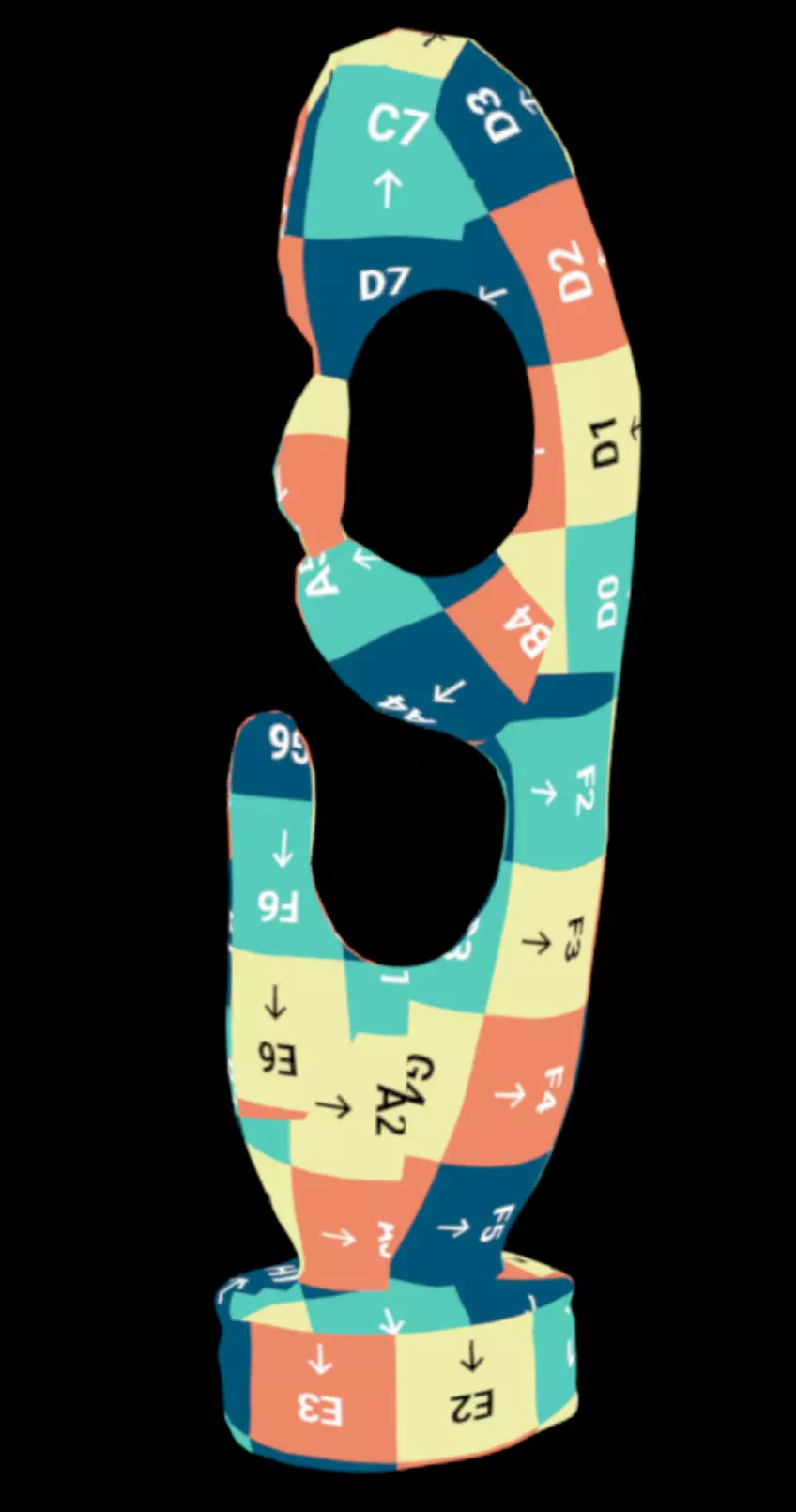 Abstract Mother-Child Low-poly 3D model_12