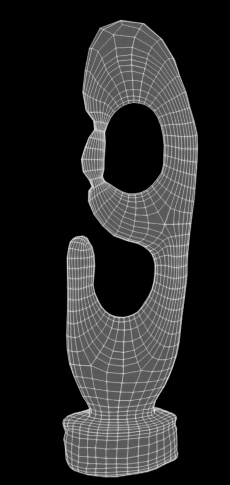 Abstract Mother-Child Low-poly 3D model_7