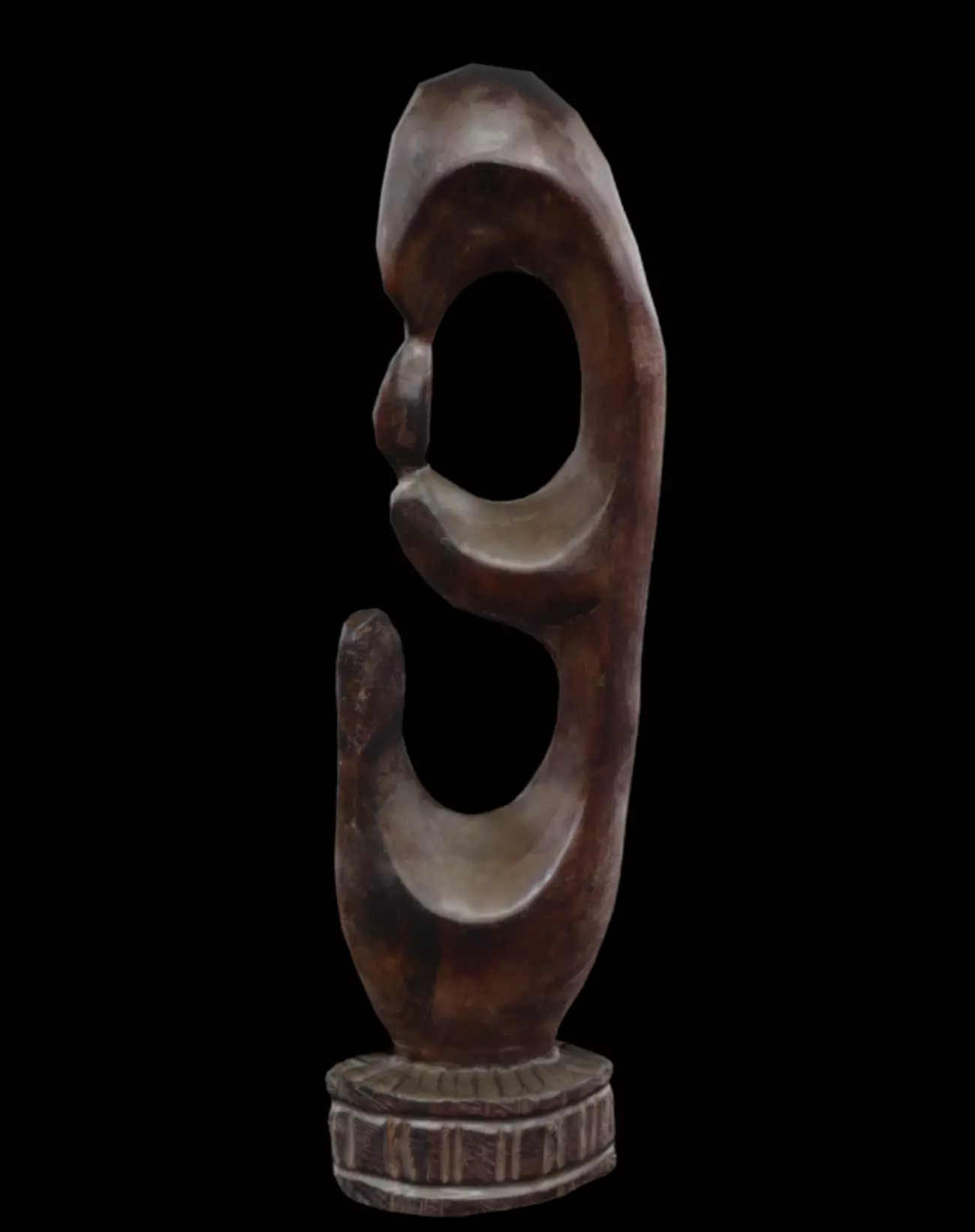 Abstract Mother-Child Low-poly 3D model_6