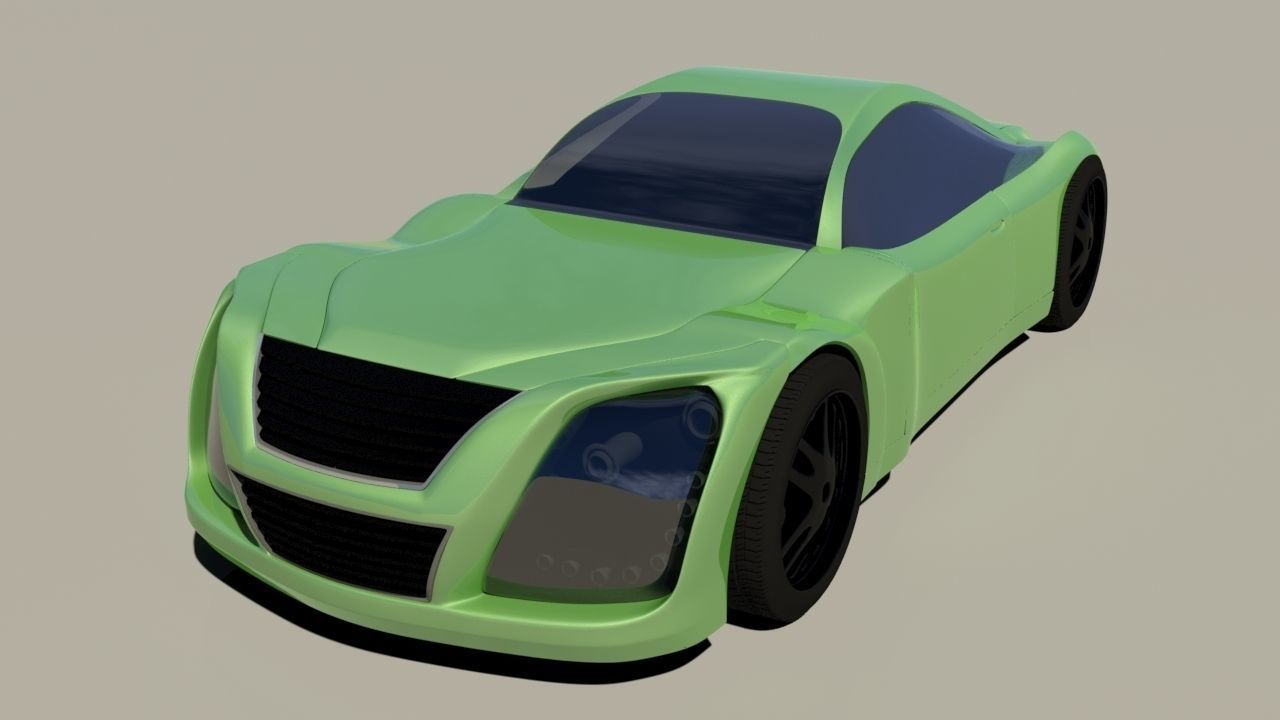 Concept Car Custom  Free 3D model_1