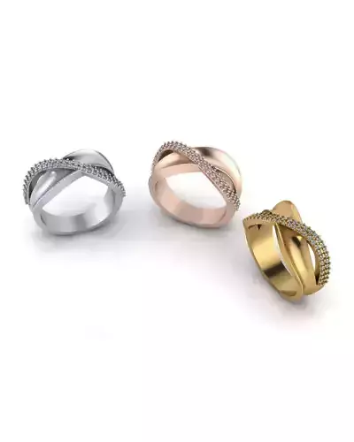 cross over jewelry ring