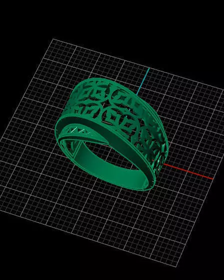 fusion gold ring lightweight 3D print model_1