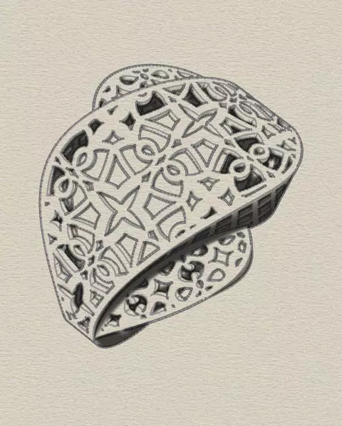 fusion gold ring lightweight 3D print model_3