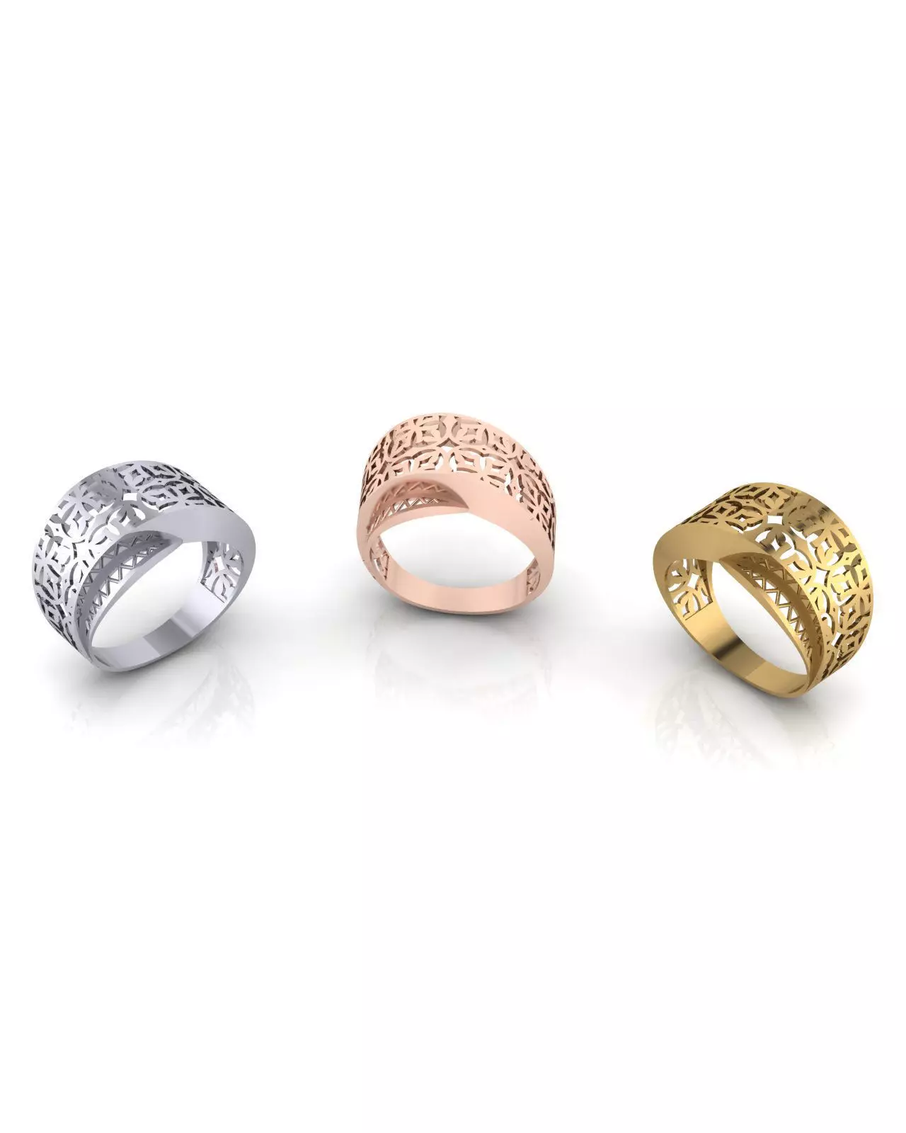 fusion gold ring lightweight 3D print model_0