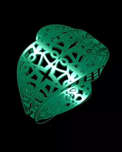 fusion gold ring lightweight 3D print model_1