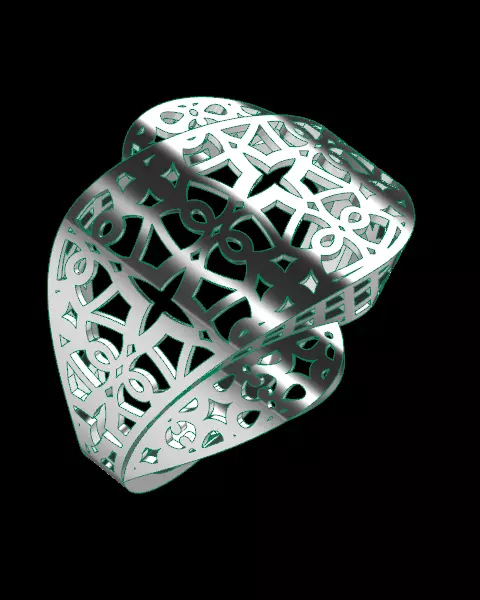 fusion gold ring lightweight 3D print model_2