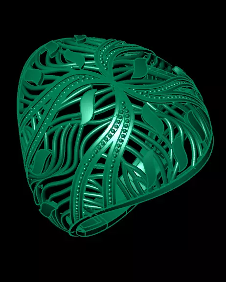 fusion gold ring lightweight 3D print model_1