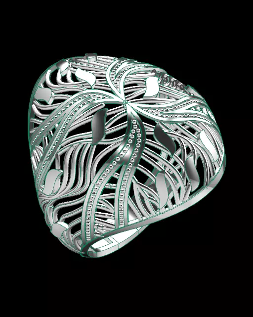 fusion gold ring lightweight 3D print model_2