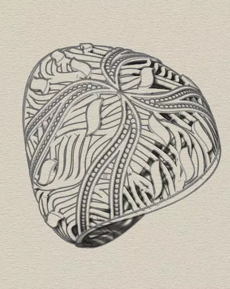 fusion gold ring lightweight 3D print model_3