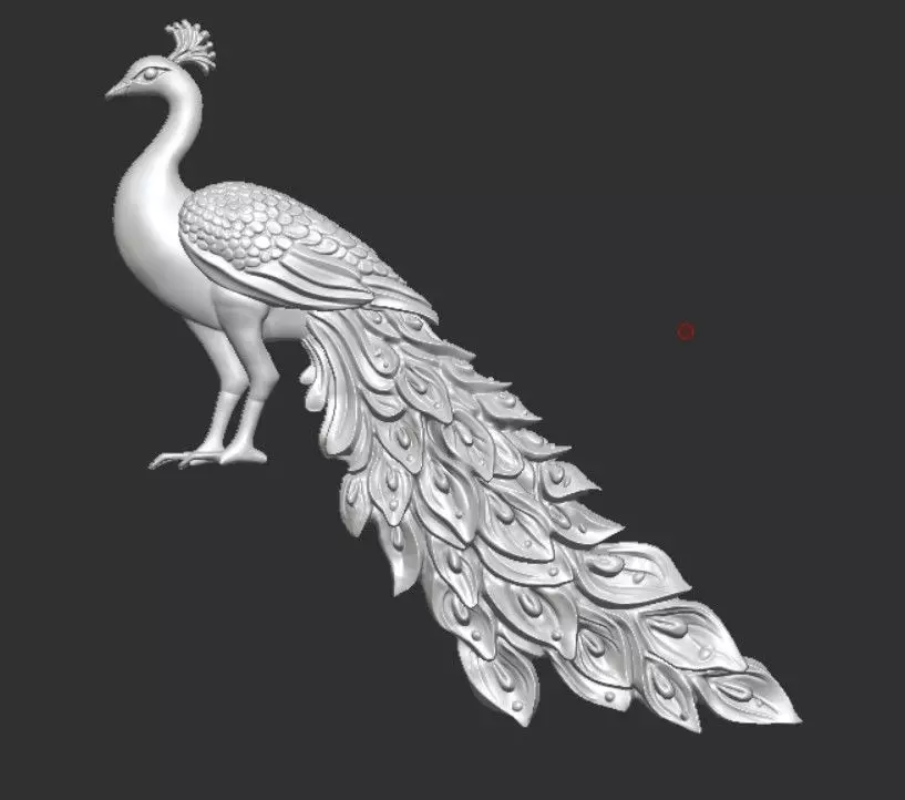 Peacock wall art  3D print model_0