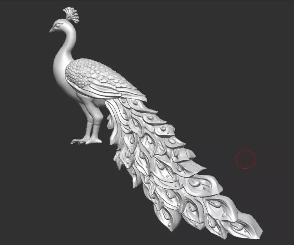 Peacock wall art  3D print model_1