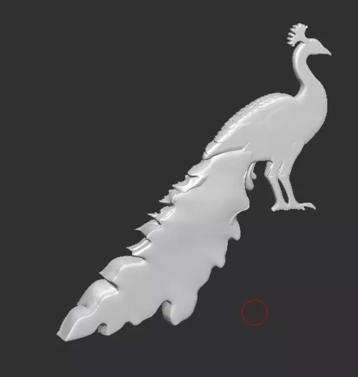 Peacock wall art  3D print model_2