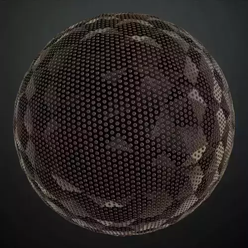 Perforated Round Mesh Metal PBR SEAMLESS
