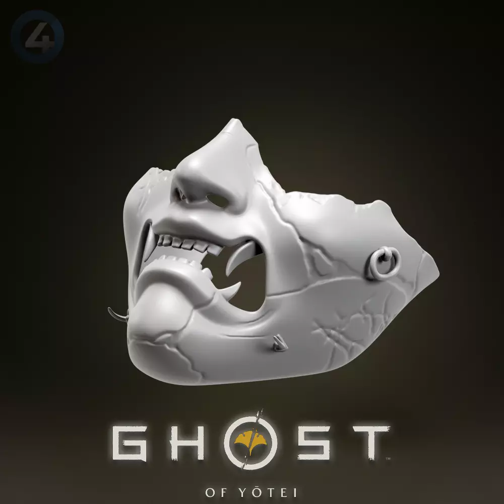 ATSU MASK GHOST OF YOTEI 3D print model_8