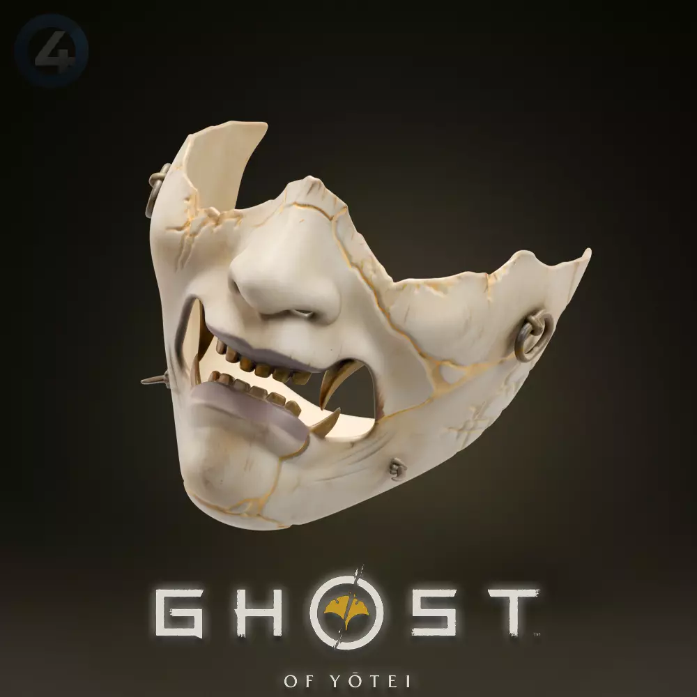 ATSU MASK GHOST OF YOTEI 3D print model_4