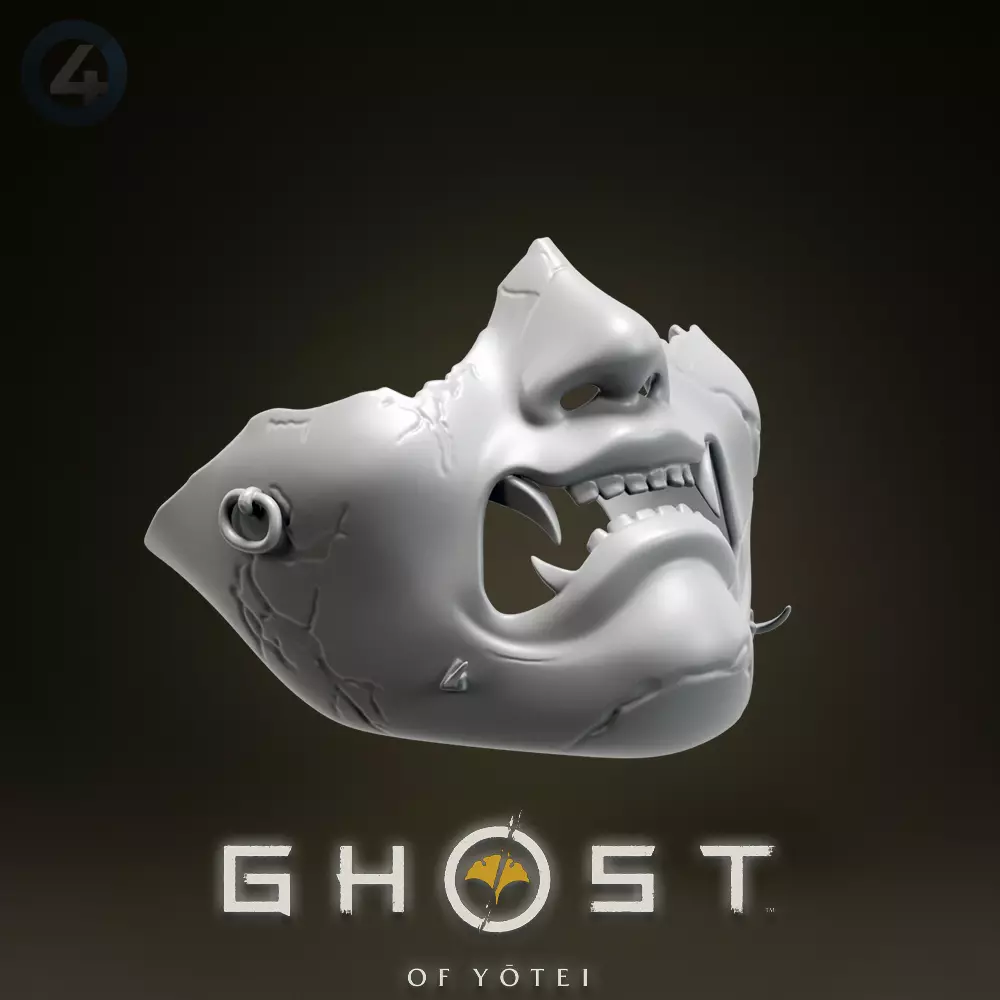 ATSU MASK GHOST OF YOTEI 3D print model_7