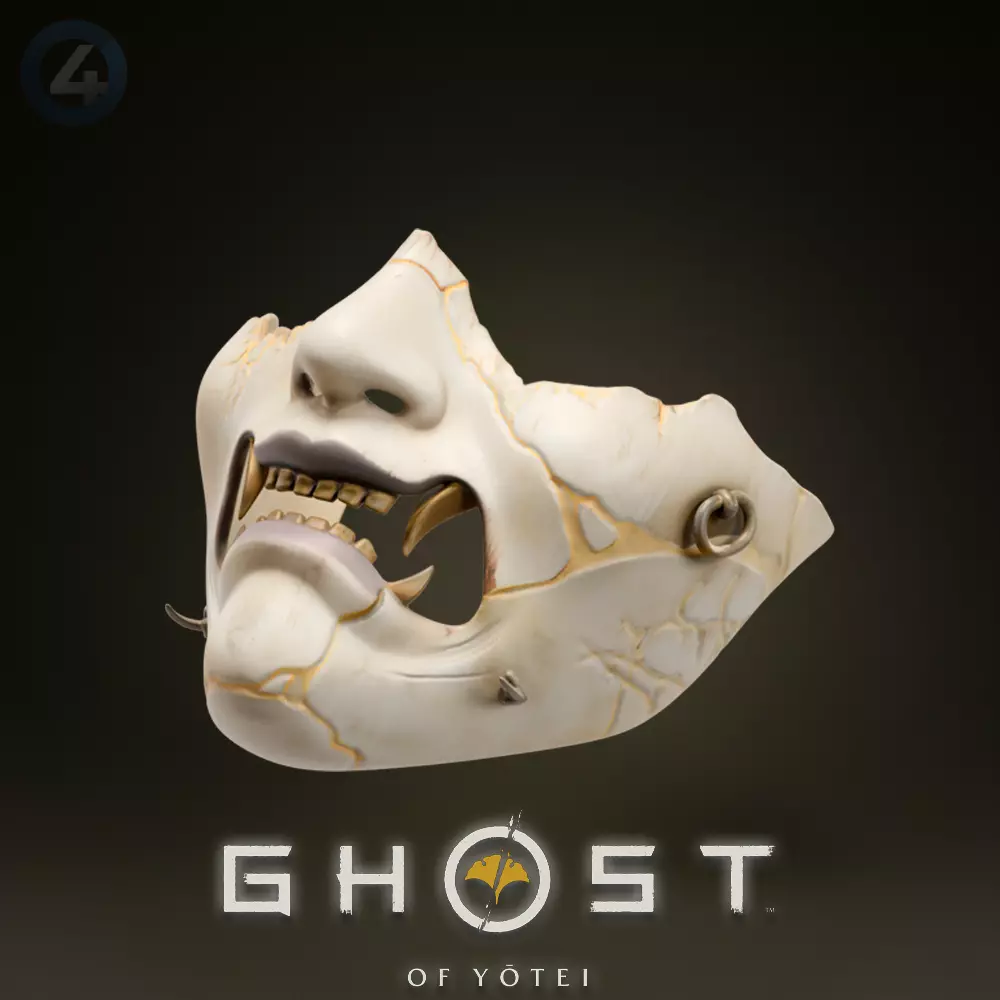 ATSU MASK GHOST OF YOTEI 3D print model_3