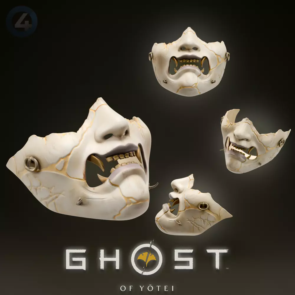 ATSU MASK GHOST OF YOTEI 3D print model_0
