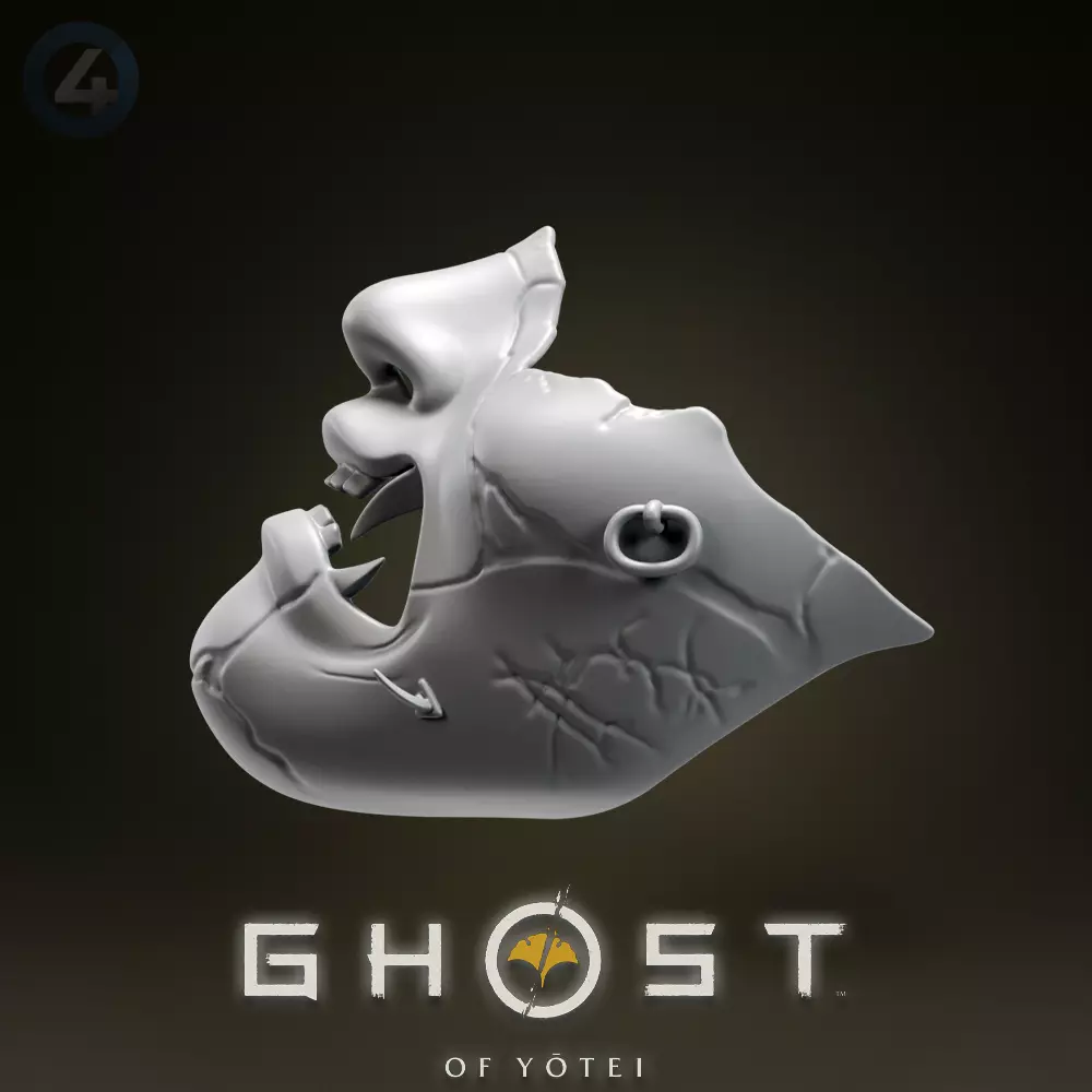 ATSU MASK GHOST OF YOTEI 3D print model_9