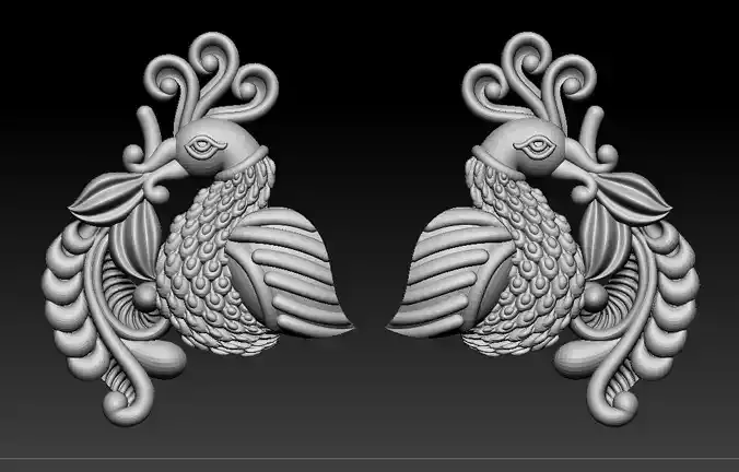 peacock 3D print model 