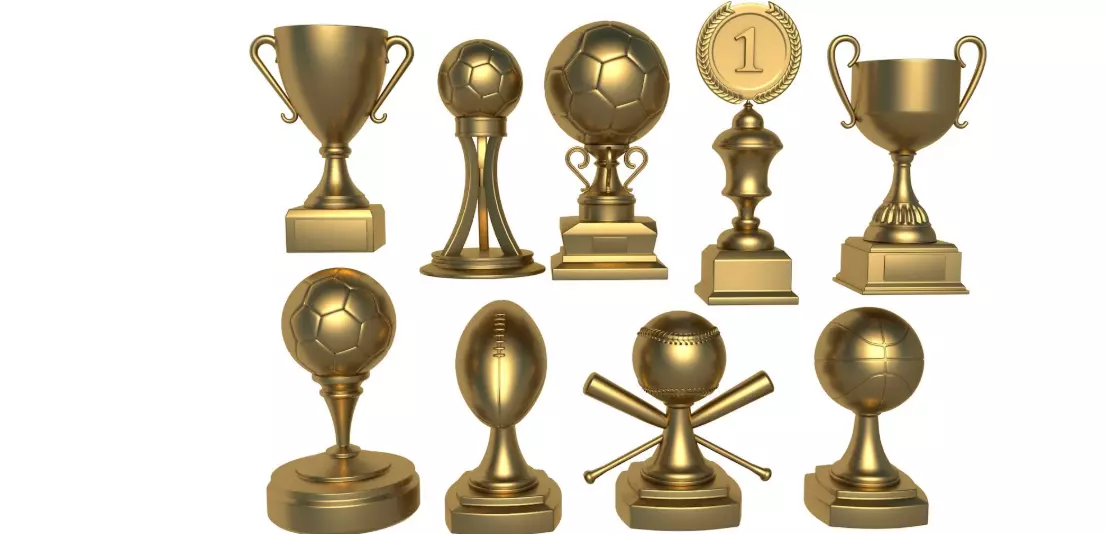 Winner Cups Set 3D model