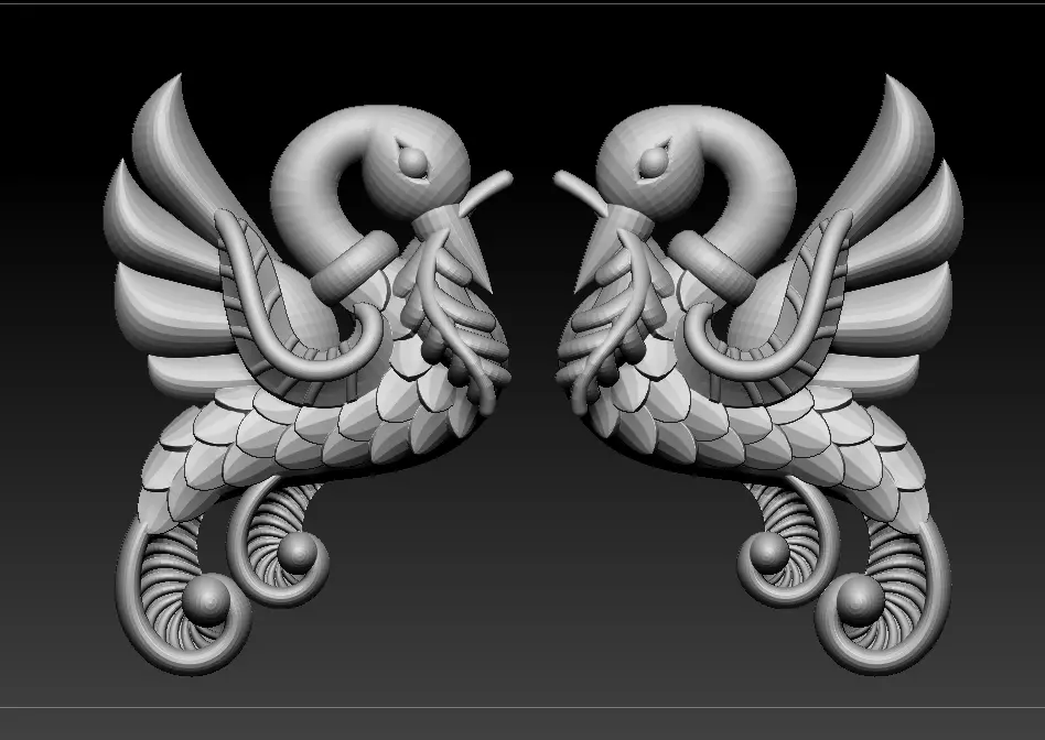 peacock 3D print model 3D print model