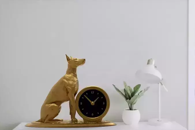 DOBERMAN desk clock