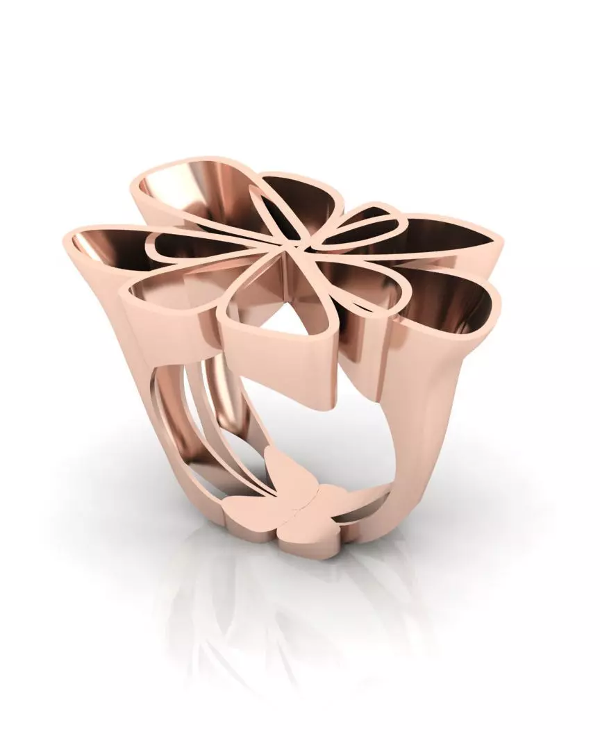 free gold ring Free 3D print model