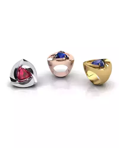 triangle signet jewelry ring 