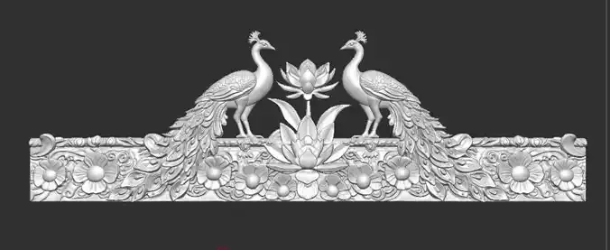 Peacock Wall and Door Panel