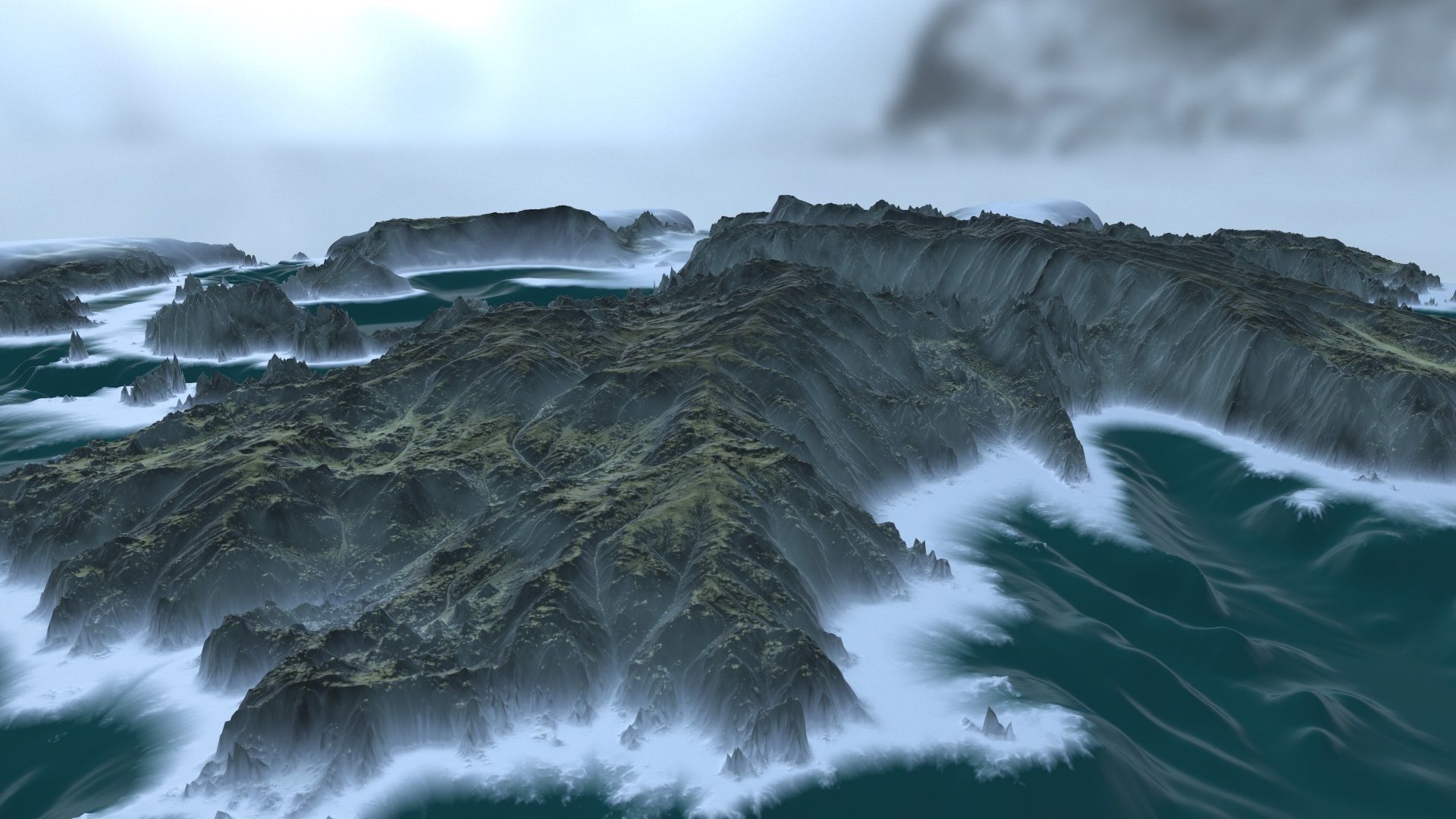 Snow Mountain Low-poly 3D model_4