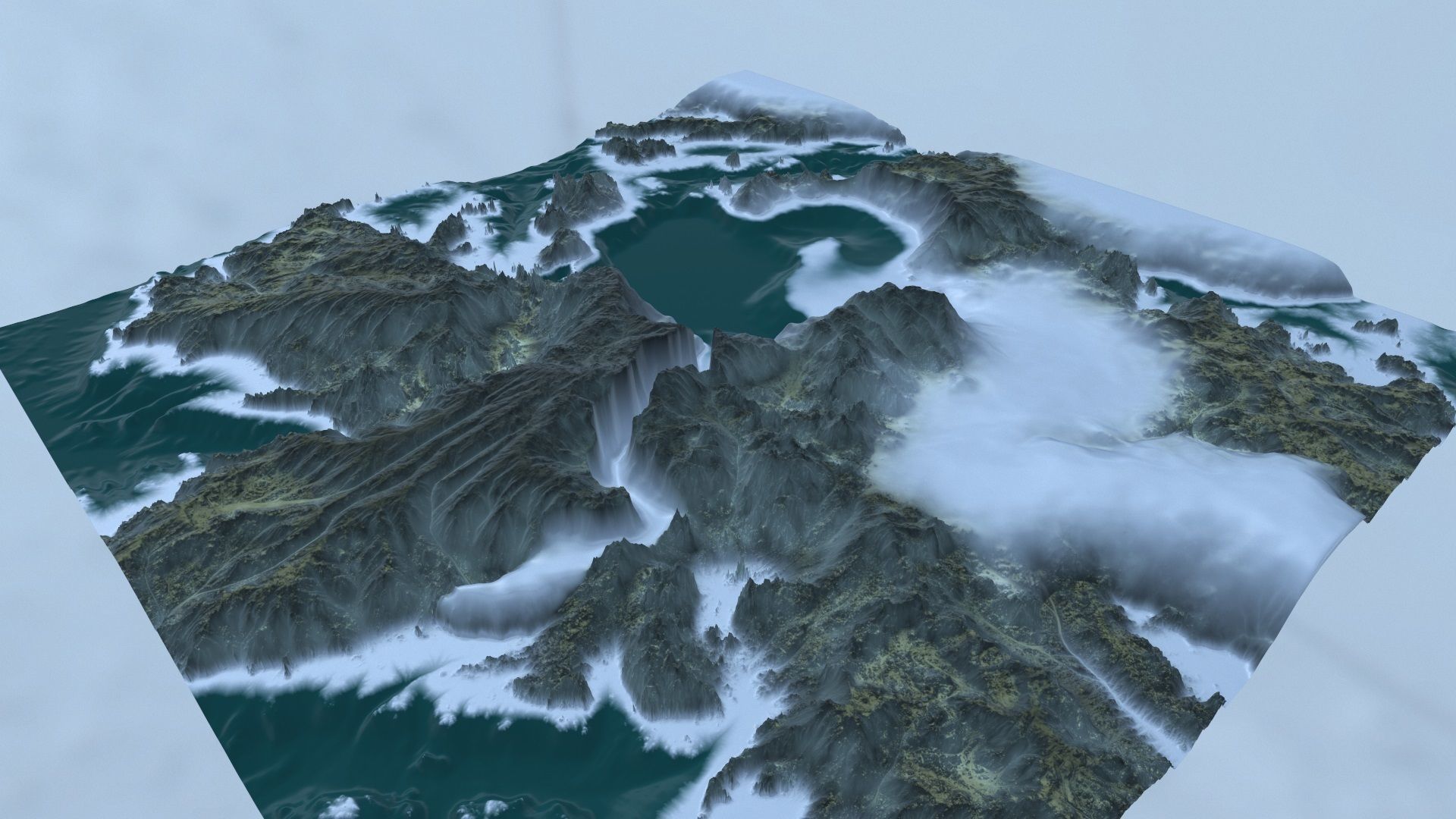 Snow Mountain Low-poly 3D model_14