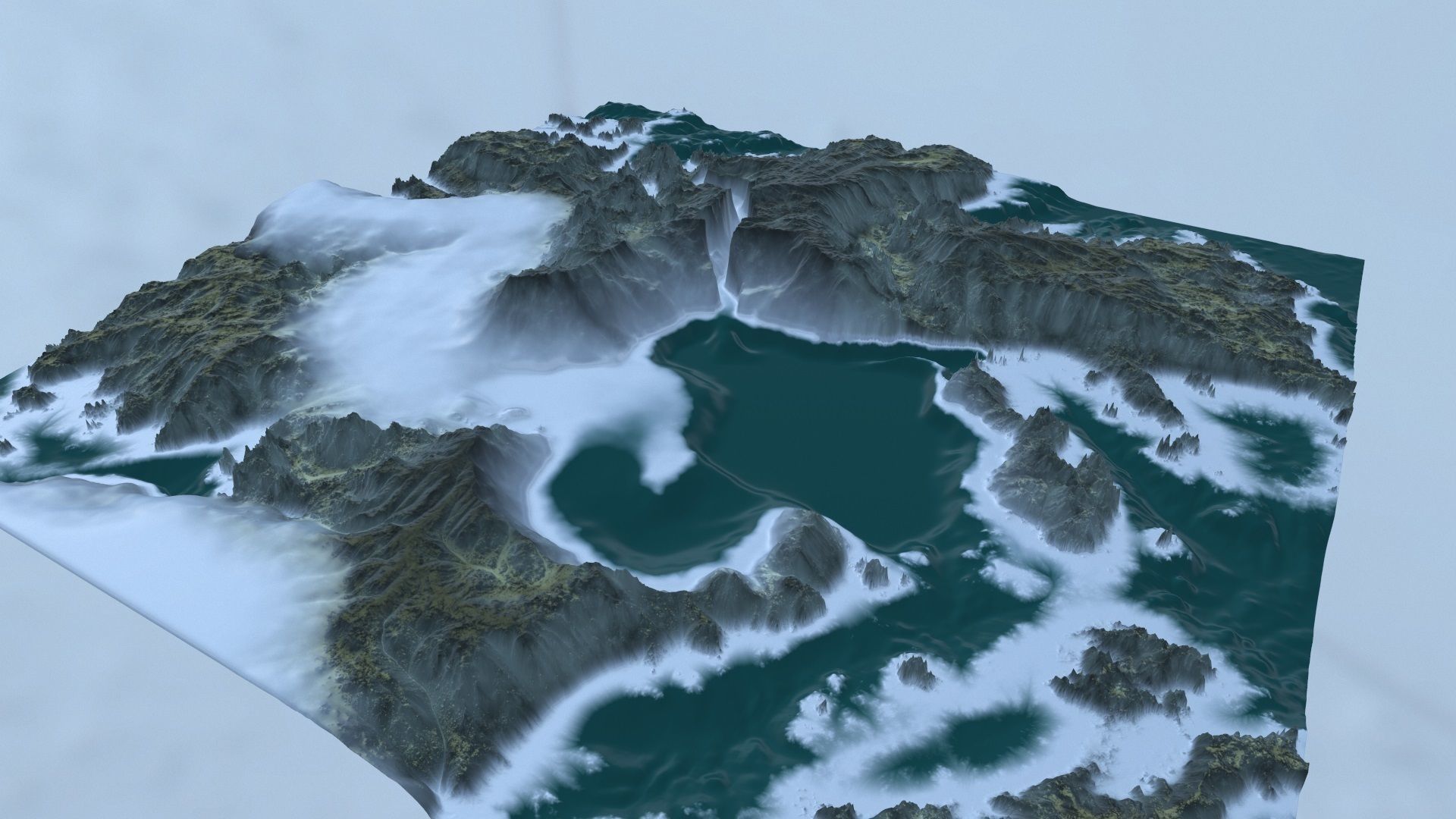 Snow Mountain Low-poly 3D model_10