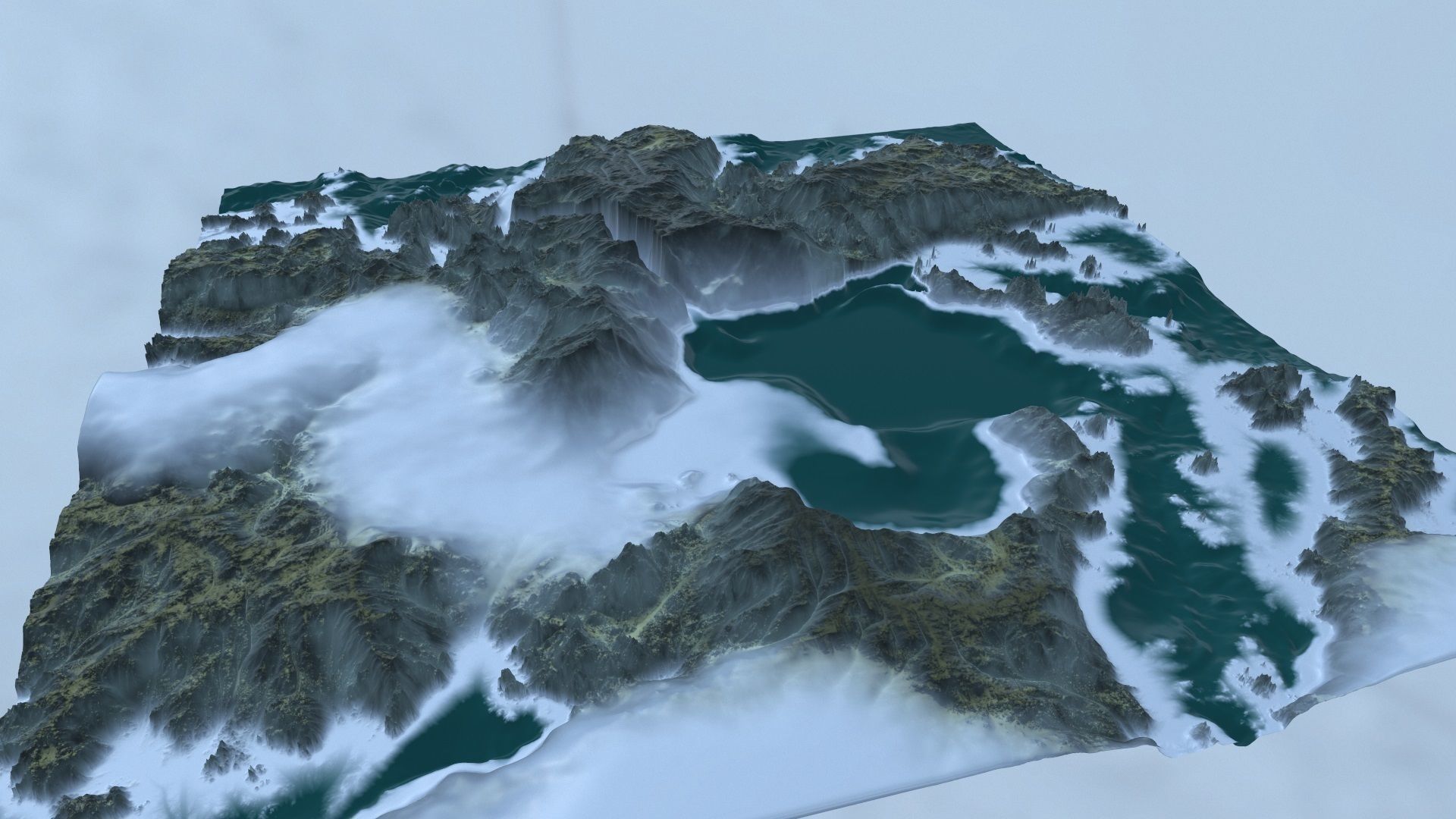 Snow Mountain Low-poly 3D model_12