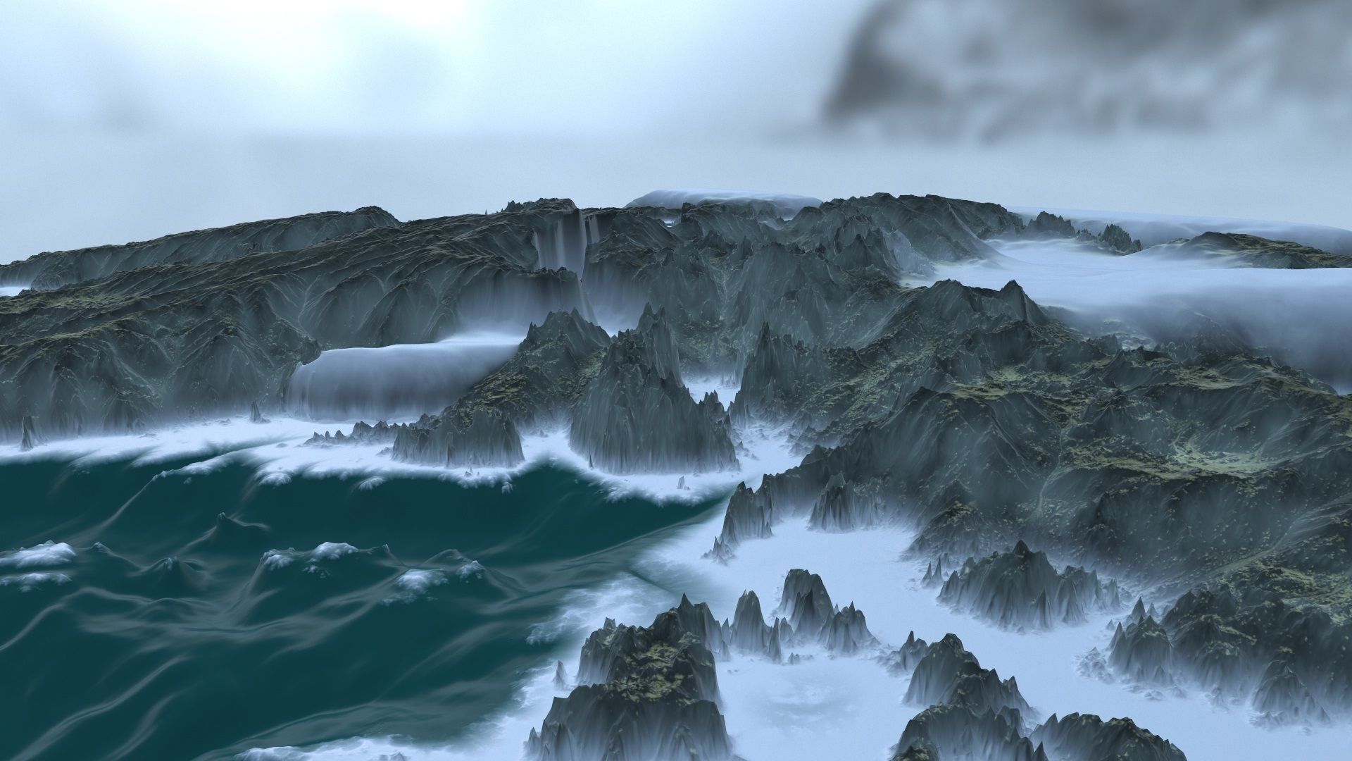 Snow Mountain Low-poly 3D model_19