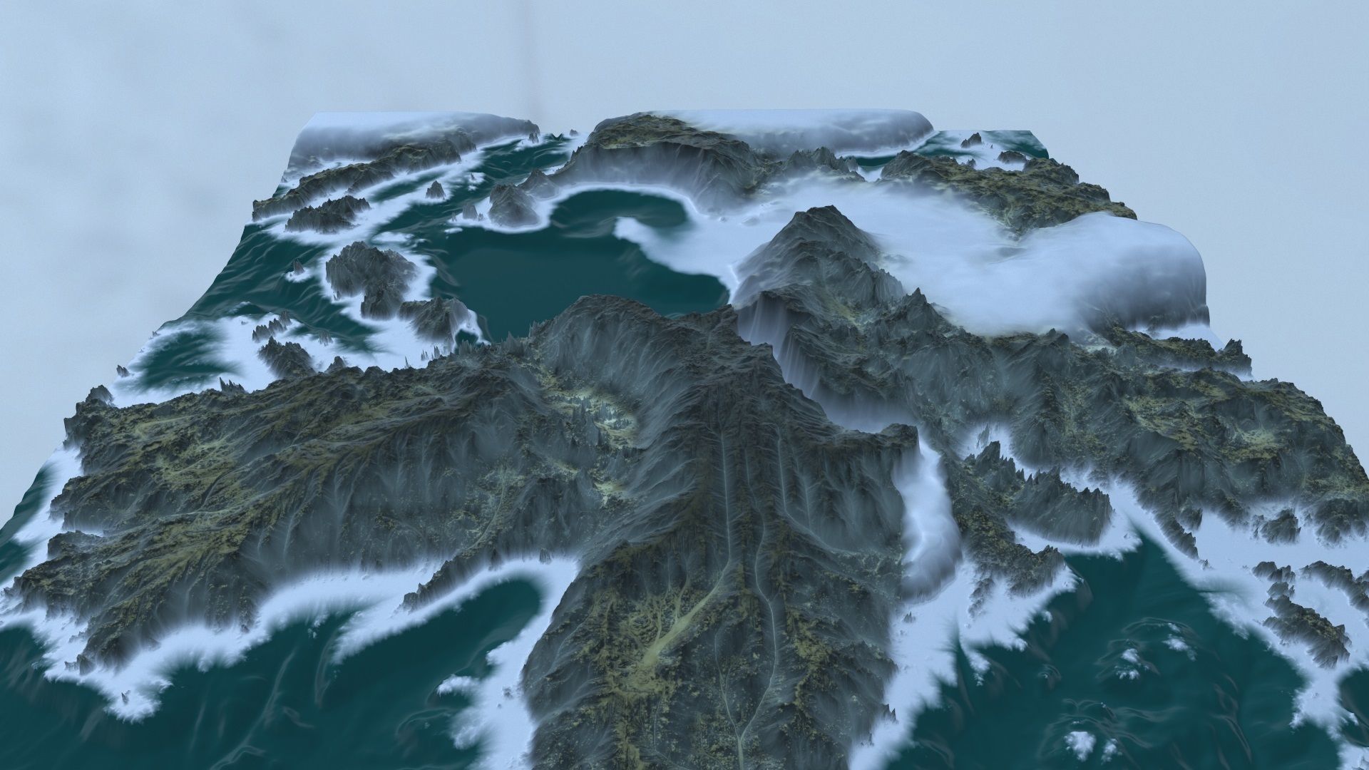 Snow Mountain Low-poly 3D model_6