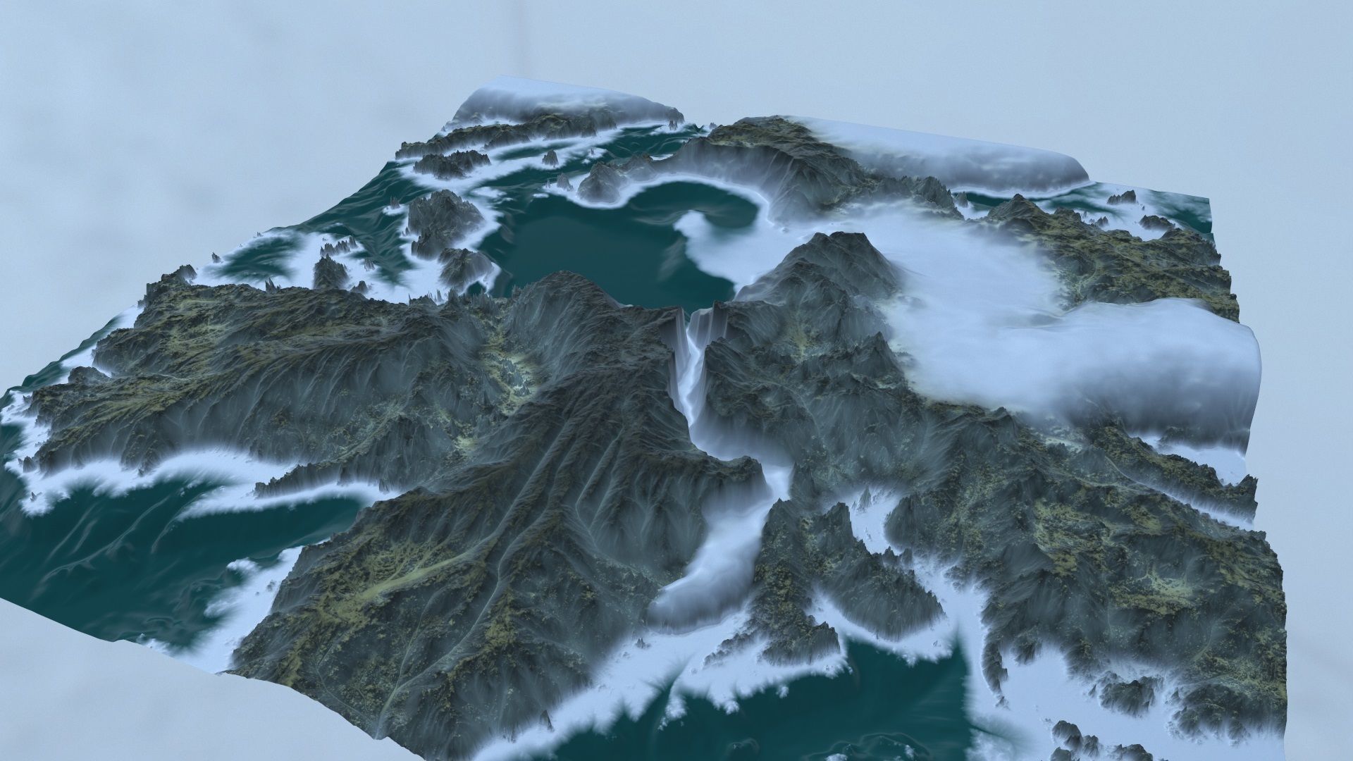 Snow Mountain Low-poly 3D model_18